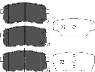 Kavo Parts KBP-3026 - Kit de plaquettes de frein, frein à disque cwaw.fr