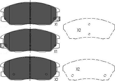 Kavo Parts KBP-3021 - Kit de plaquettes de frein, frein à disque cwaw.fr