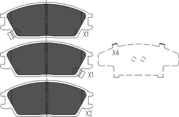 Kavo Parts KBP-3028 - Kit de plaquettes de frein, frein à disque cwaw.fr