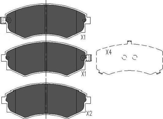 Kavo Parts KBP-3027 - Kit de plaquettes de frein, frein à disque cwaw.fr