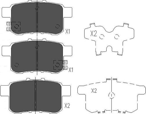 Kavo Parts KBP-2044 - Kit de plaquettes de frein, frein à disque cwaw.fr