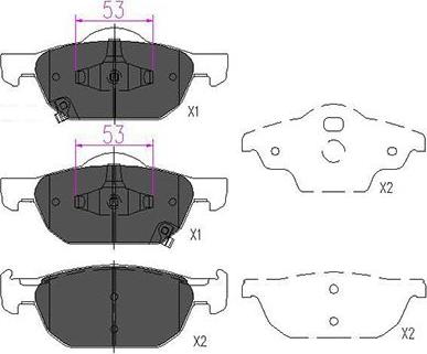 Kavo Parts KBP-2043 - Kit de plaquettes de frein, frein à disque cwaw.fr