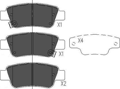 Kavo Parts KBP-2042 - Kit de plaquettes de frein, frein à disque cwaw.fr