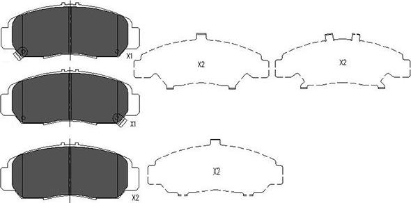 Kavo Parts KBP-2047 - Kit de plaquettes de frein, frein à disque cwaw.fr