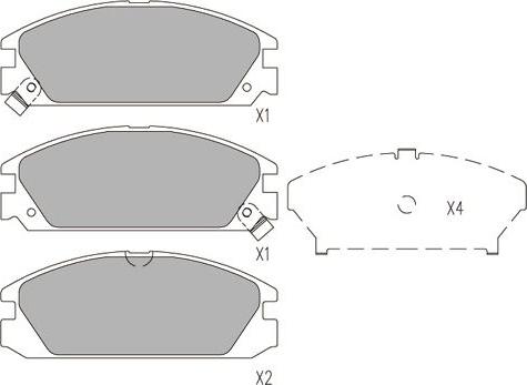 Kavo Parts KBP-2055 - Kit de plaquettes de frein, frein à disque cwaw.fr