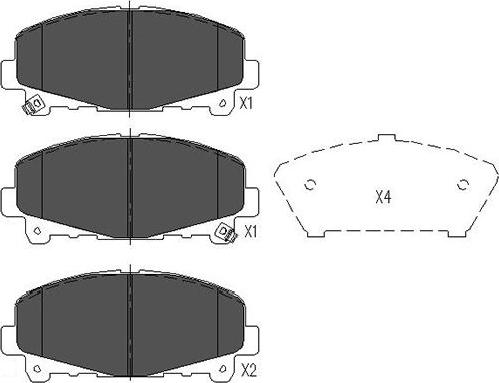 Kavo Parts KBP-2050 - Kit de plaquettes de frein, frein à disque cwaw.fr