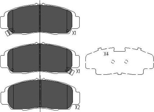 Kavo Parts KBP-2052 - Kit de plaquettes de frein, frein à disque cwaw.fr