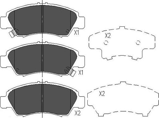 Kavo Parts KBP-2004 - Kit de plaquettes de frein, frein à disque cwaw.fr