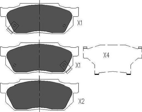 Kavo Parts KBP-2001 - Kit de plaquettes de frein, frein à disque cwaw.fr