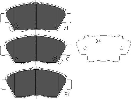 Kavo Parts KBP-2003 - Kit de plaquettes de frein, frein à disque cwaw.fr