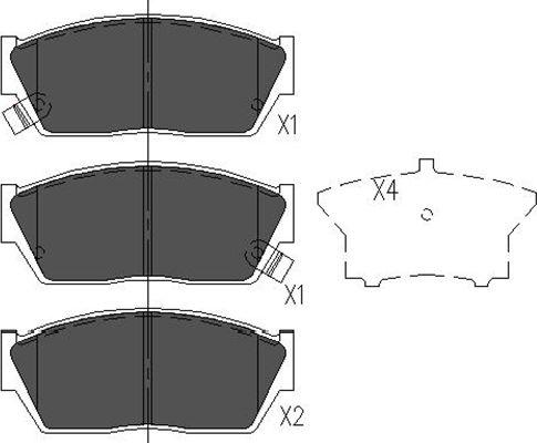 Kavo Parts KBP-2016 - Kit de plaquettes de frein, frein à disque cwaw.fr