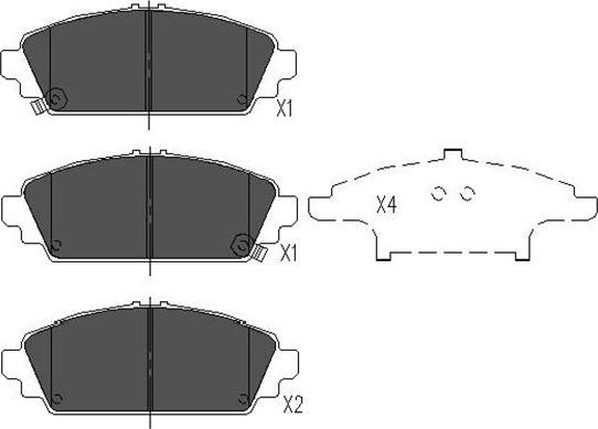 Kavo Parts KBP-2010 - Kit de plaquettes de frein, frein à disque cwaw.fr