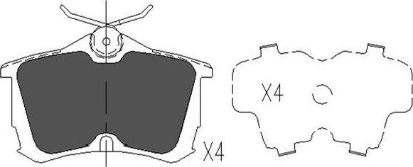 Kavo Parts KBP-2011 - Kit de plaquettes de frein, frein à disque cwaw.fr