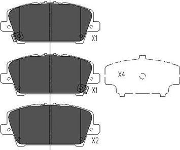 Kavo Parts KBP-2013 - Kit de plaquettes de frein, frein à disque cwaw.fr