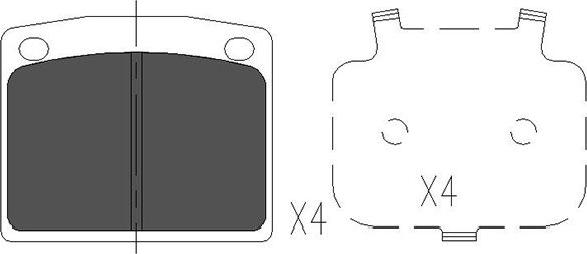 Kavo Parts KBP-2038 - Kit de plaquettes de frein, frein à disque cwaw.fr