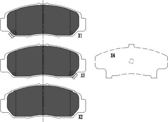 Kavo Parts KBP-2037 - Kit de plaquettes de frein, frein à disque cwaw.fr