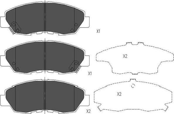 Kavo Parts KBP-2026 - Kit de plaquettes de frein, frein à disque cwaw.fr