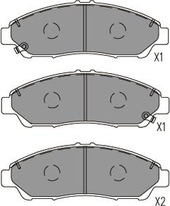 Kavo Parts KBP-2071 - Kit de plaquettes de frein, frein à disque cwaw.fr