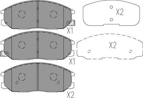 Kavo Parts KBP-7509 - Kit de plaquettes de frein, frein à disque cwaw.fr