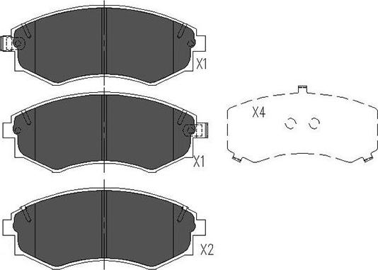 Kavo Parts KBP-7504 - Kit de plaquettes de frein, frein à disque cwaw.fr