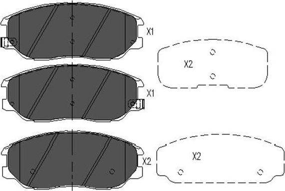 Kavo Parts KBP-7505 - Kit de plaquettes de frein, frein à disque cwaw.fr