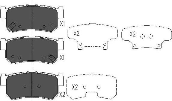 Kavo Parts KBP-7501 - Kit de plaquettes de frein, frein à disque cwaw.fr