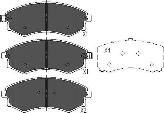 Kavo Parts KBP-7507 - Kit de plaquettes de frein, frein à disque cwaw.fr