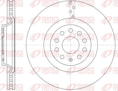 Kawe 61485 10 - Disque de frein cwaw.fr