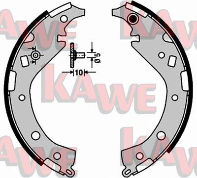 Kawe 09170 - Jeu de mâchoires de frein cwaw.fr