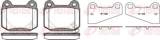 Kawe 0014 52 - Kit de plaquettes de frein, frein à disque cwaw.fr