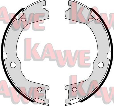 Kawe 01047 - Jeu de mâchoires de frein, frein de stationnement cwaw.fr