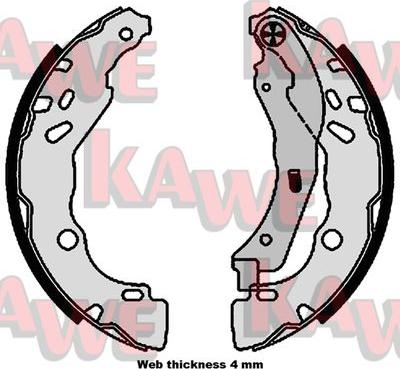 Kawe 01109 - Jeu de mâchoires de frein cwaw.fr