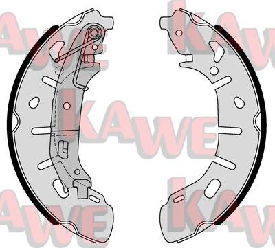 Kawe 01101 - Jeu de mâchoires de frein cwaw.fr