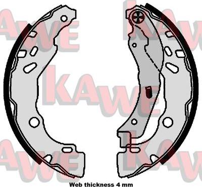 Kawe 01111 - Jeu de mâchoires de frein cwaw.fr