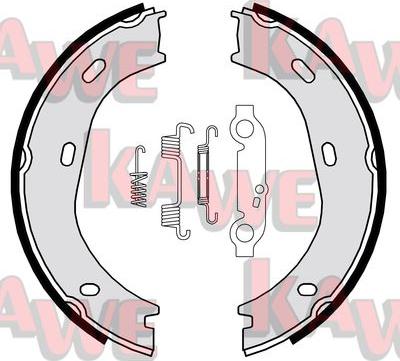 Kawe 01839 - Jeu de mâchoires de frein, frein de stationnement cwaw.fr