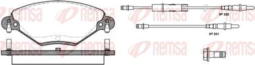 Kawe 0828 04 - Kit de plaquettes de frein, frein à disque cwaw.fr