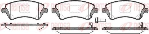 Kawe 0822 12 - Kit de plaquettes de frein, frein à disque cwaw.fr