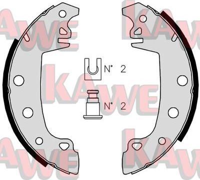 Kawe 02850 - Jeu de mâchoires de frein cwaw.fr