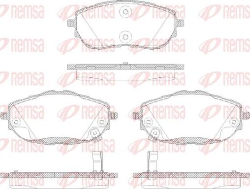 Kawe 1561 02 - Kit de plaquettes de frein, frein à disque cwaw.fr