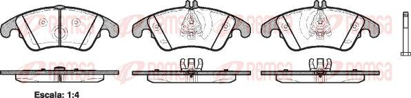 Kawe 1304 00 - Kit de plaquettes de frein, frein à disque cwaw.fr