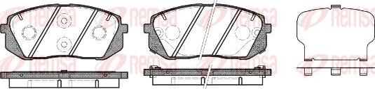 Kawe 1302 22 - Kit de plaquettes de frein, frein à disque cwaw.fr