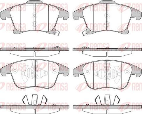 Kawe 1249 22 - Kit de plaquettes de frein, frein à disque cwaw.fr