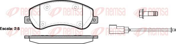 Kawe 1250 02 - Kit de plaquettes de frein, frein à disque cwaw.fr