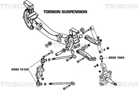 Kawe 8500 1504 - Rotule de suspension cwaw.fr