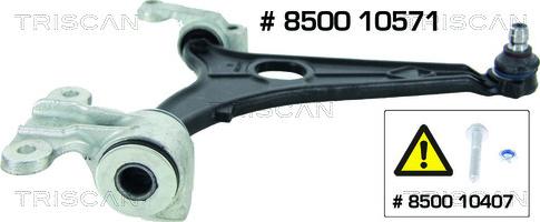 Kawe 8500 10571 - Bras de liaison, suspension de roue cwaw.fr