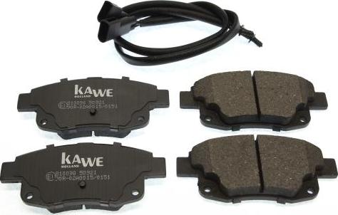 Kawe 810098 - Kit de plaquettes de frein, frein à disque cwaw.fr