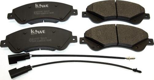 Kawe 810097 - Kit de plaquettes de frein, frein à disque cwaw.fr