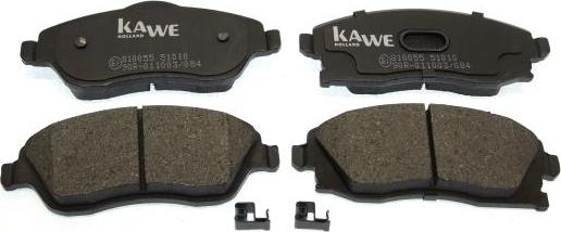 Kawe 810055 - Kit de plaquettes de frein, frein à disque cwaw.fr