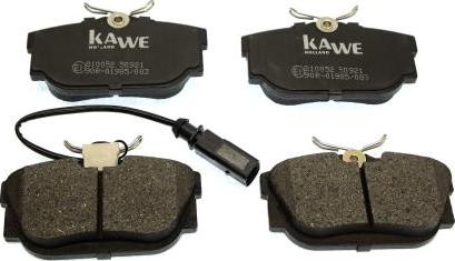 Kawe 810 052 - Kit de plaquettes de frein, frein à disque cwaw.fr