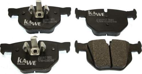 Kawe 810017 - Kit de plaquettes de frein, frein à disque cwaw.fr